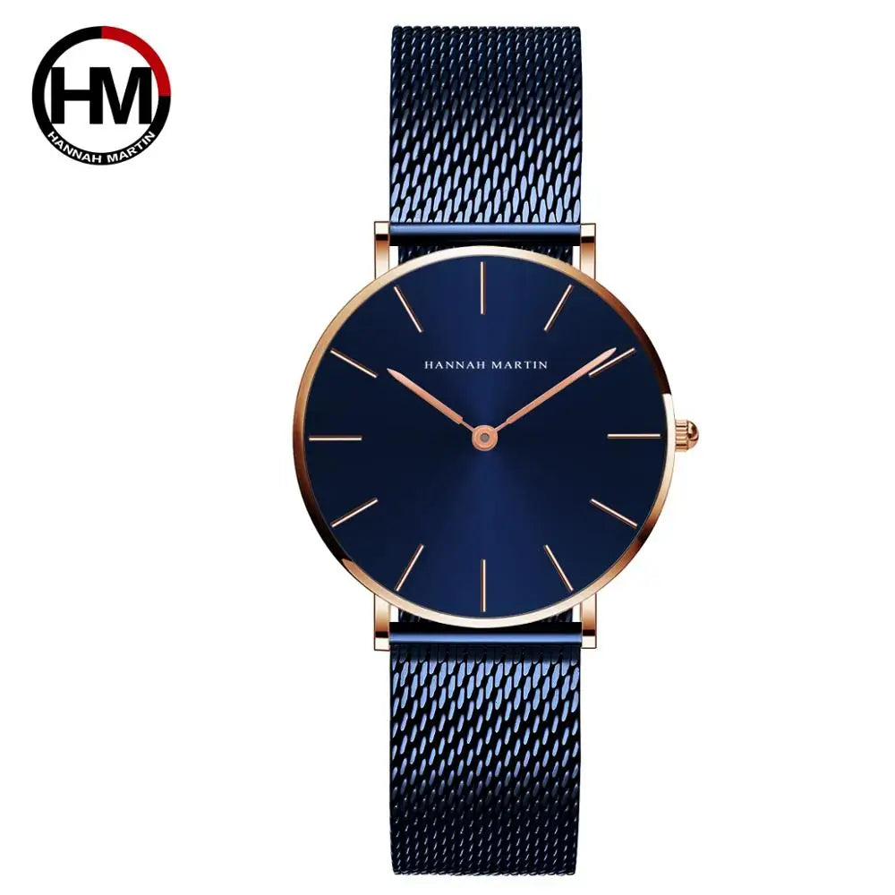 Reloj Hannah Martin Elite – Oro Rosa 36mm – Elegancia Minimalista y Diseño Premium