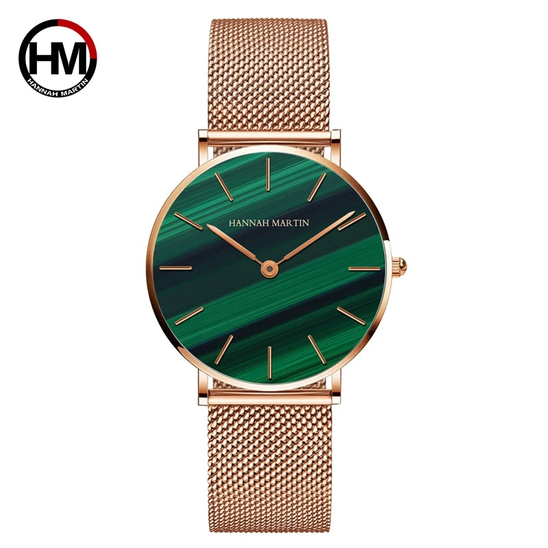 Reloj Hannah Martin Elite – Oro Rosa 36mm – Elegancia Minimalista y Diseño Premium