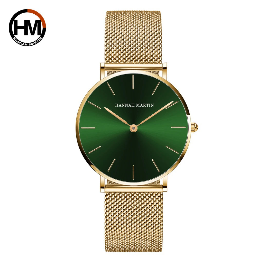 Reloj Hannah Martin Elite – Oro Rosa 36mm – Elegancia Minimalista y Diseño Premium