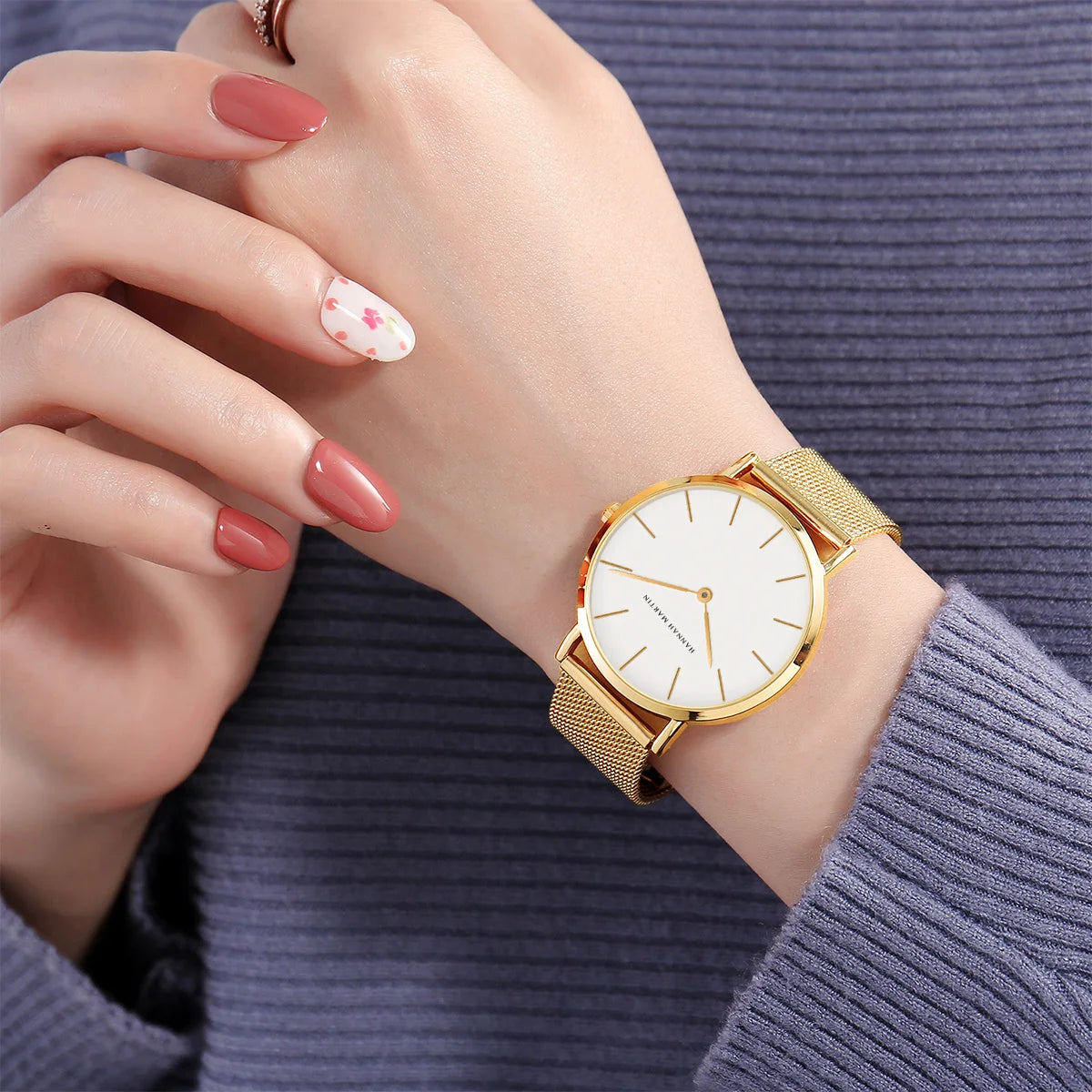 Reloj Hannah Martin Elite – Oro Rosa 36mm – Elegancia Minimalista y Diseño Premium